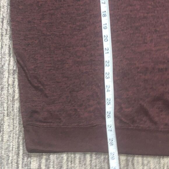 Van Heusen Flex Mens Size XL Pullover Three Button Shirt Burgundy Long Sleeve - Picture 5 of 6